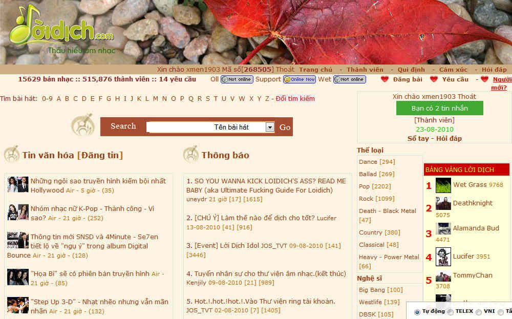 HỌC TIẾNG ANH QUA BÀI HÁT