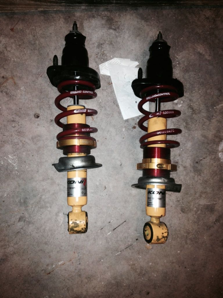 Two Rear Koni Sport shocks with Ground Control Eibach coilover springs