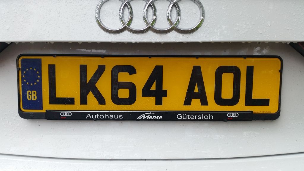 audi quattro number plate surround