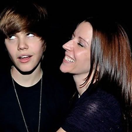 justin bieber my world album cover. Justin Bieber and His Mother