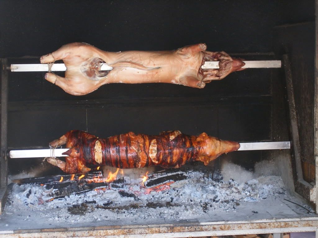 Pig spit roast Croatia Pictures, Images and Photos