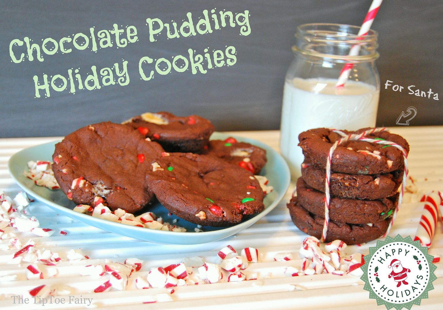 Chocolate Pudding Cookies - Holiday Edition