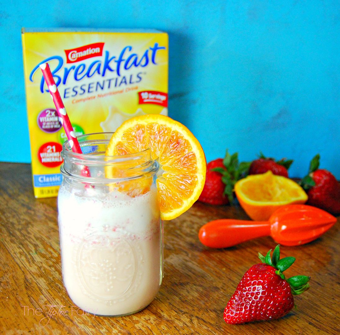 Blood Orange Strawberry Smoothie with Carnation BreakfastEssentials