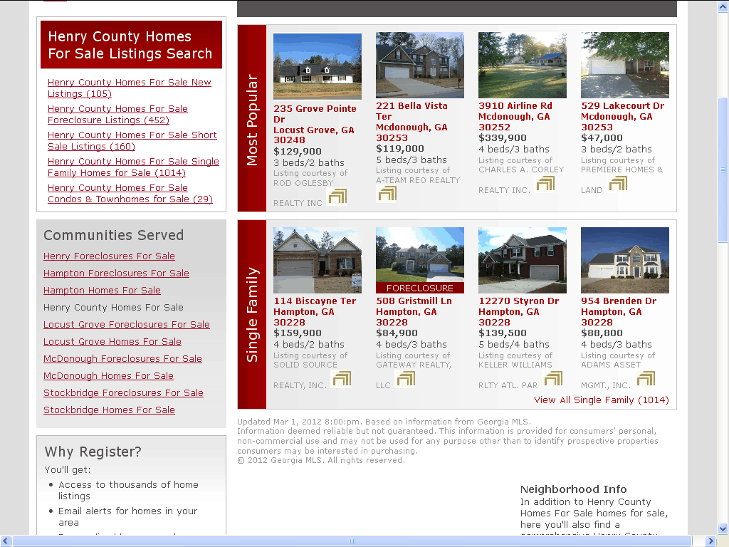 Search Henry County Homes For Sale