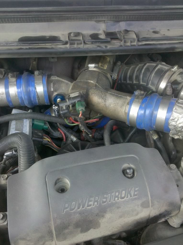 Installed riffraff turbo/intercooler boot kit and plenum inserts Ford
