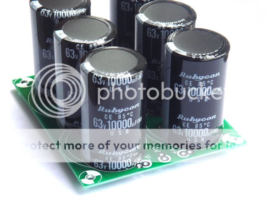 6x10000uF/63V Capacitor Board, for Upgrade Audio AMP.  