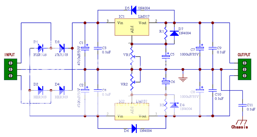 Regulador de voltaje PCB para LM317 LM337 o 78xx IC 79xx, 1PCS