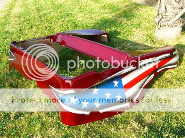 CLUB CAR PRECEDENT GOLF CART CUSTOM American Flag stars rip Body Cowl 