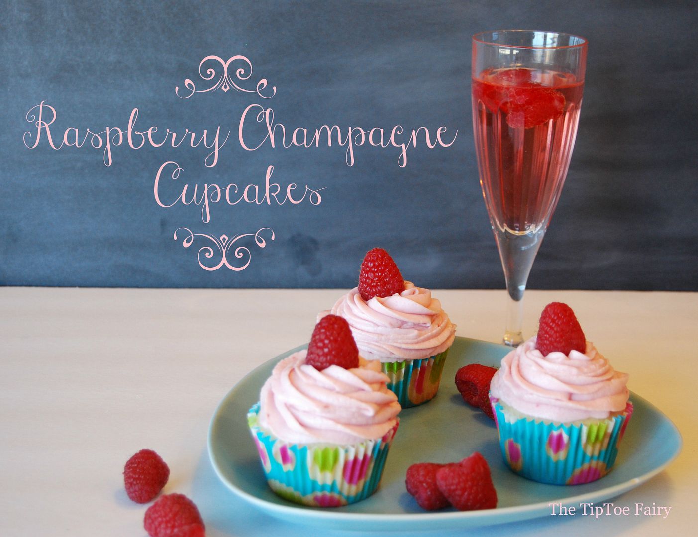 Raspberry Champagne Cupcakes