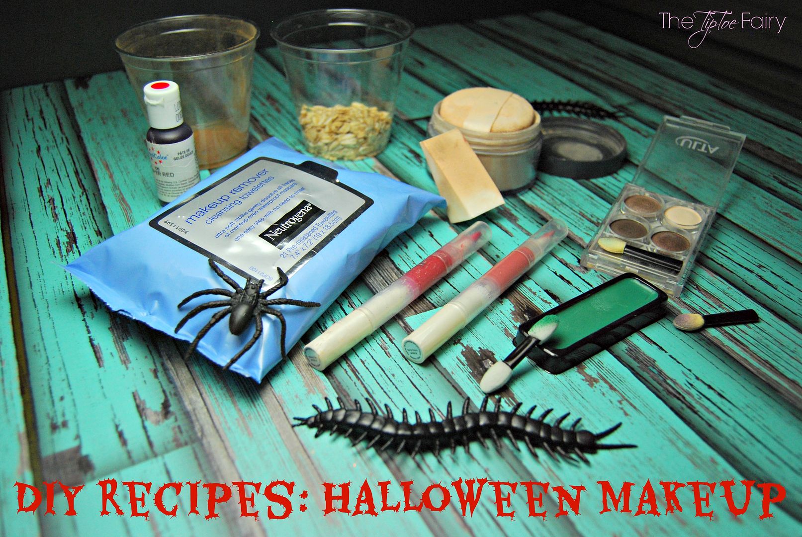 DIY Halloween Makeup for a Zombie | The TipToe Fairy #ad #NeutrogenaFaceOff #halloweenmakeup #halloweenDIY #halloweentutorial #zombiemakeup #zombieDIY
