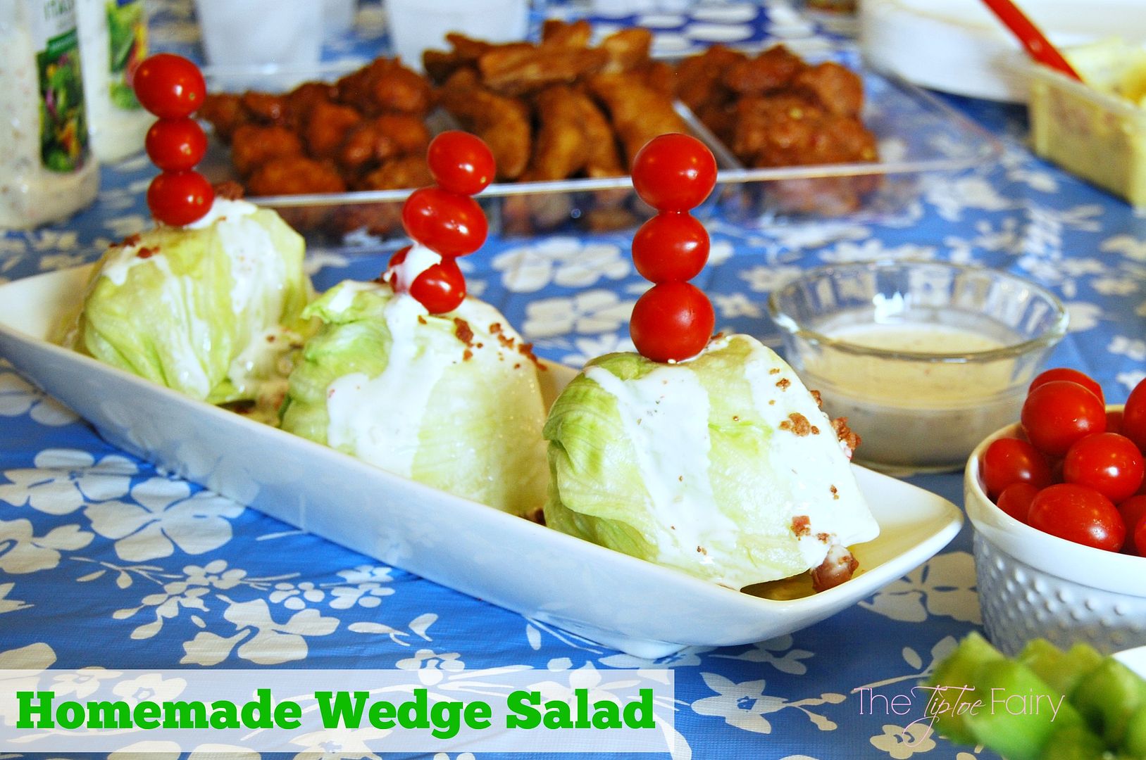 Homemade Wedge Salad | The TipToe Fairy #GameTimeHero #CollectiveBias #ad #saladrecipes #wedgesalad