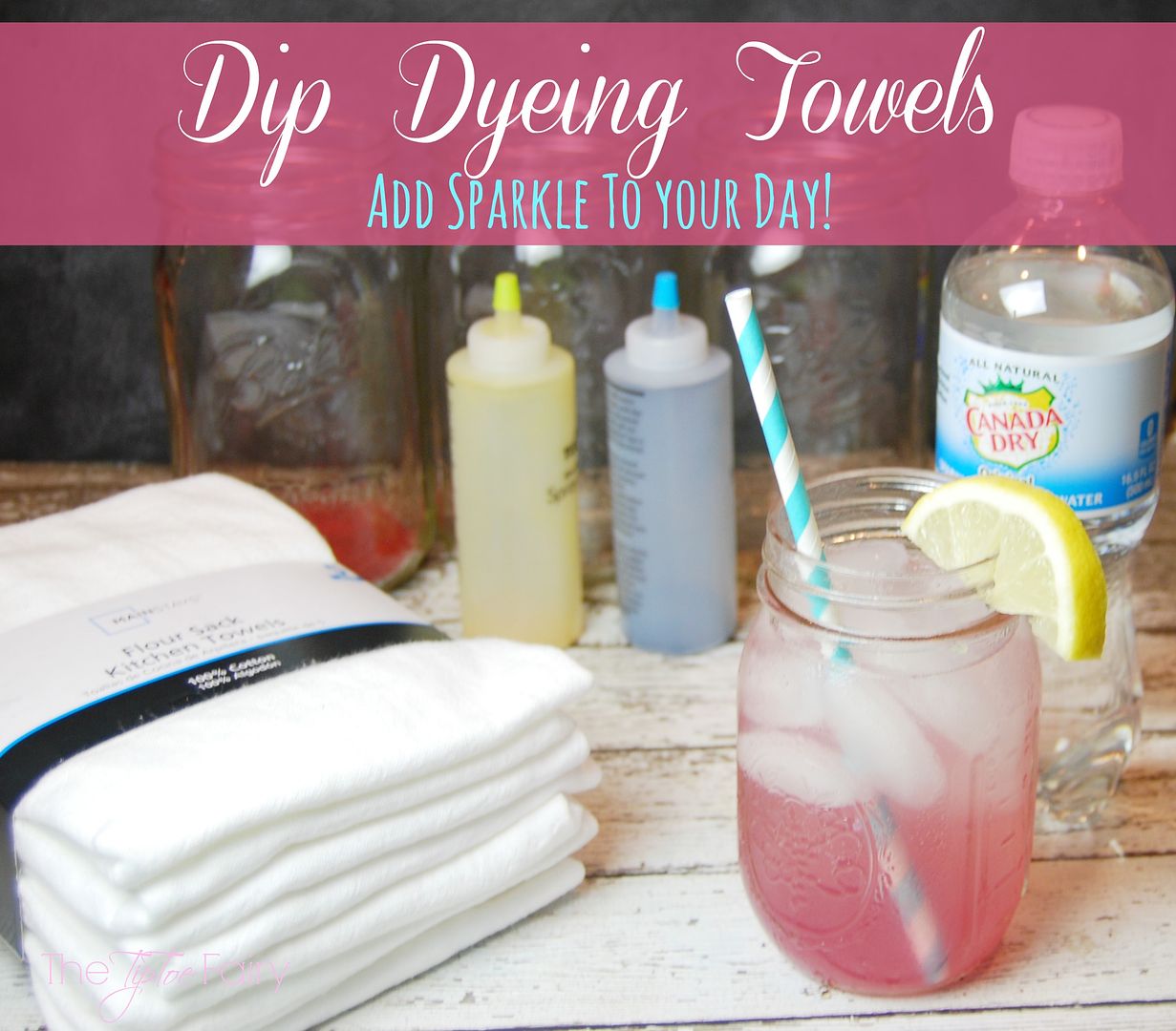 Dip Dyeing Towels Tutorial | The TipToe Fairy #AddSparkle  #shop #crafttutorial #dyetutorial