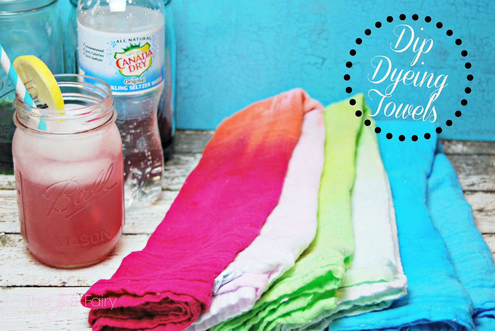 Dip Dyeing Towels Tutorial | The TipToe Fairy #AddSparkle  #shop #crafttutorial #dyetutorial