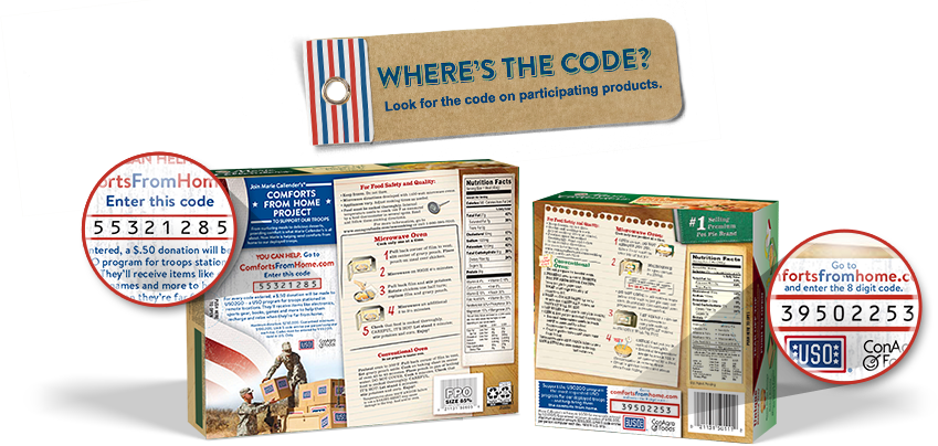 Help Support Marie Callender's Comforts from Home project for the Armed Forces.  Every time you enter a code from a specially marked package of Marie Callender's meals or desserts, Marie Callender's will make a donation to USO2GO, a USO program that brings electronics, sports gear, books, games, and more to troops stationed in remote locations.  | The TipToe Fairy #ComfortsFromHome