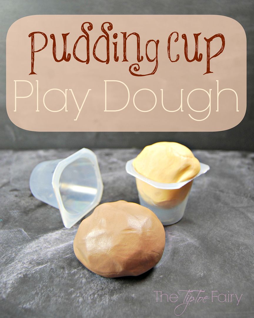 Pudding Cup Play Dough | The TipToe Fairy
