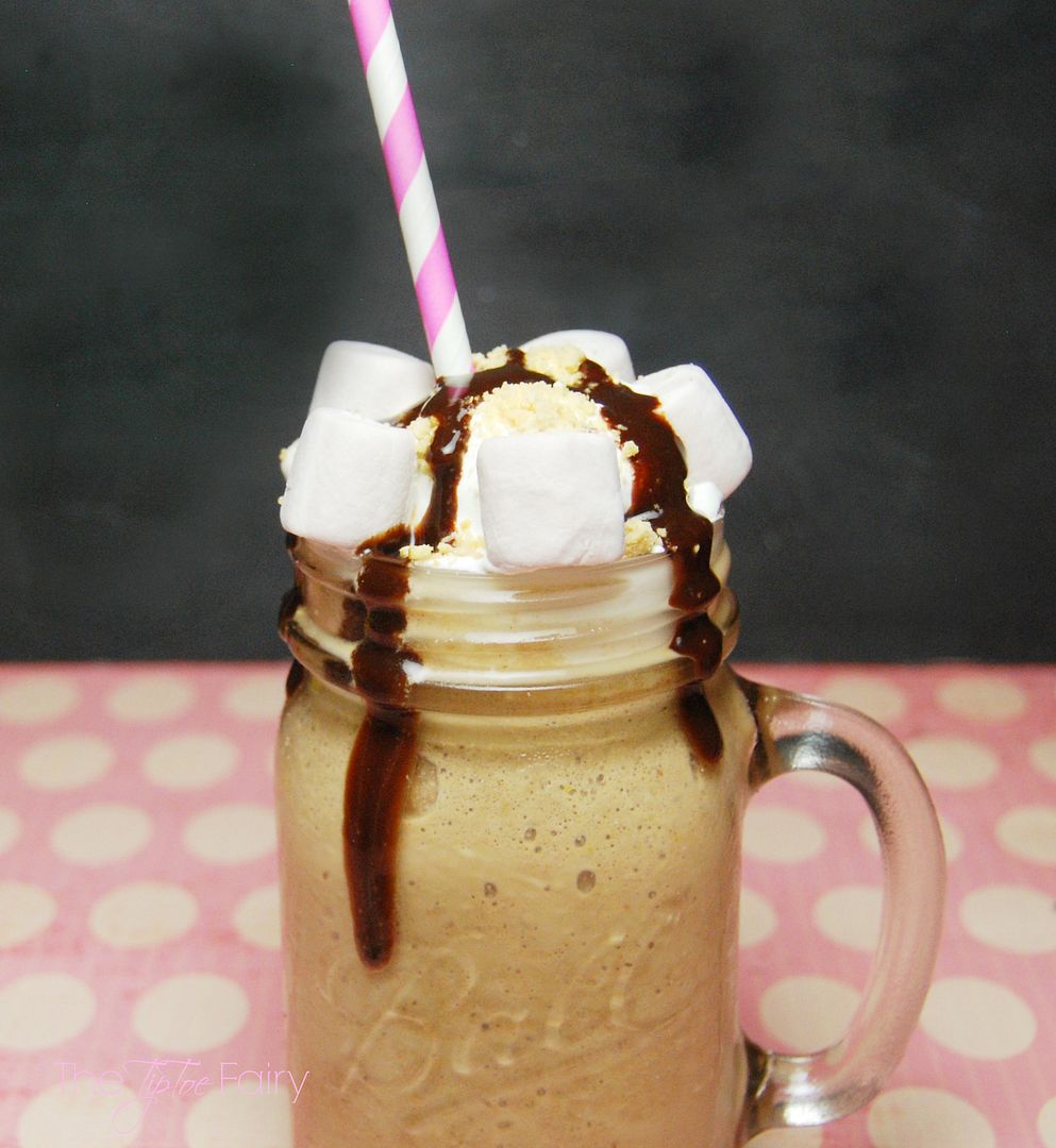 Rocky Road Frozen Coffee Drink - easy to make and delicious with marshmallows, cool whip, Maxwell House coffee, and more | The TipToe Fairy #TasteTheSeason #ad #coffeerecipes