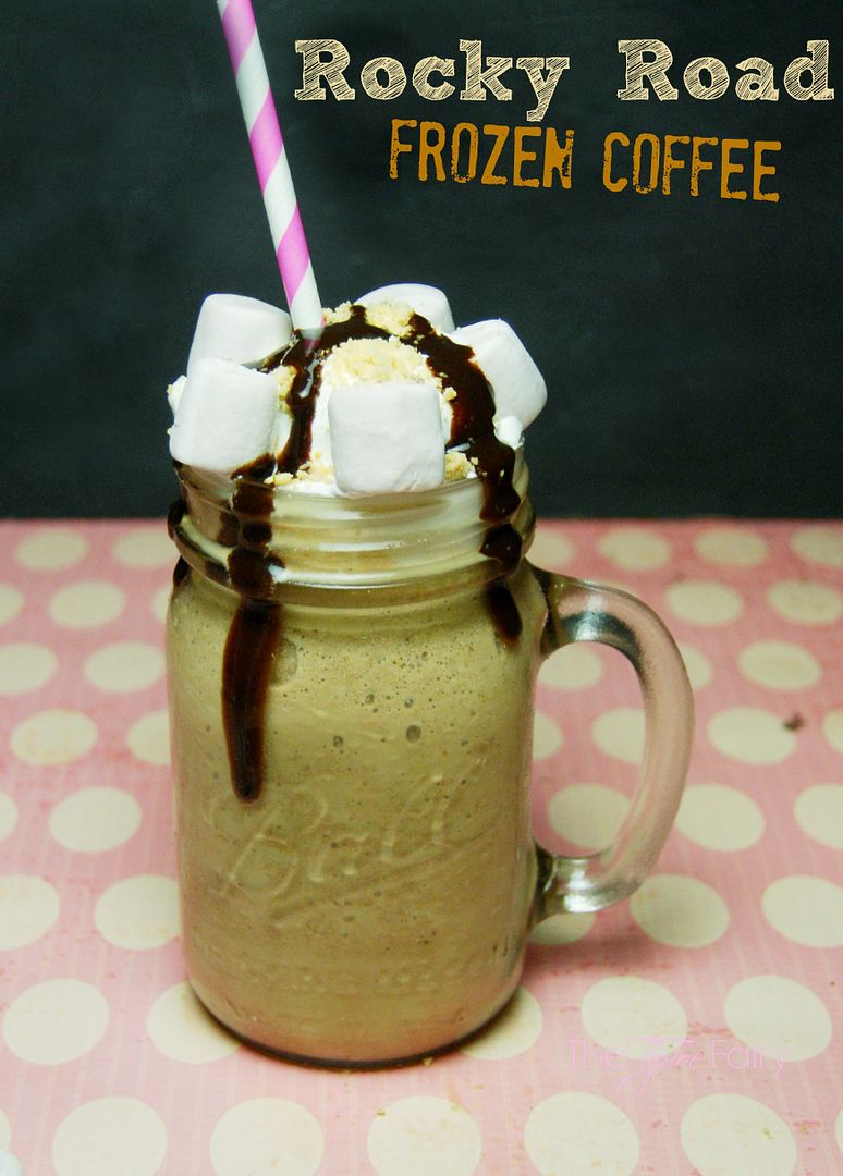 Rocky Road Frozen Coffee Drink - easy to make and delicious with marshmallows, cool whip, Maxwell House coffee, and more | The TipToe Fairy #TasteTheSeason #ad #coffeerecipes