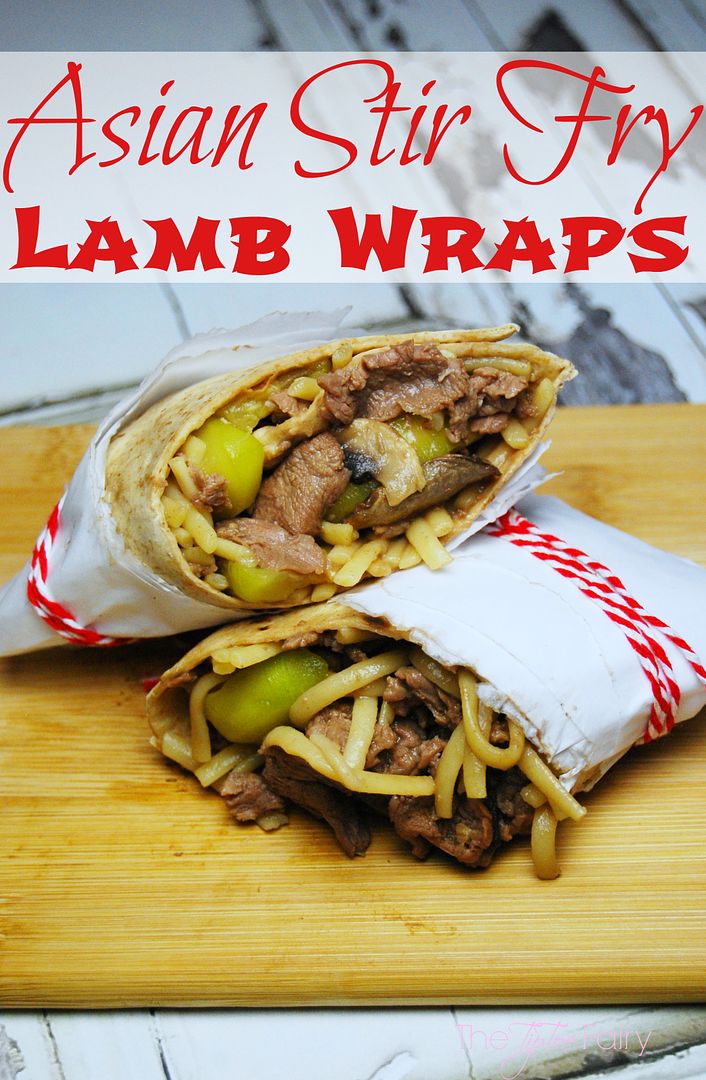 Asian Stir Fry Lamb Wraps - easy to make and delicious. Perfect for lunches! #LocalLambGlobalFlavor #CleverGirls #asianrecipes