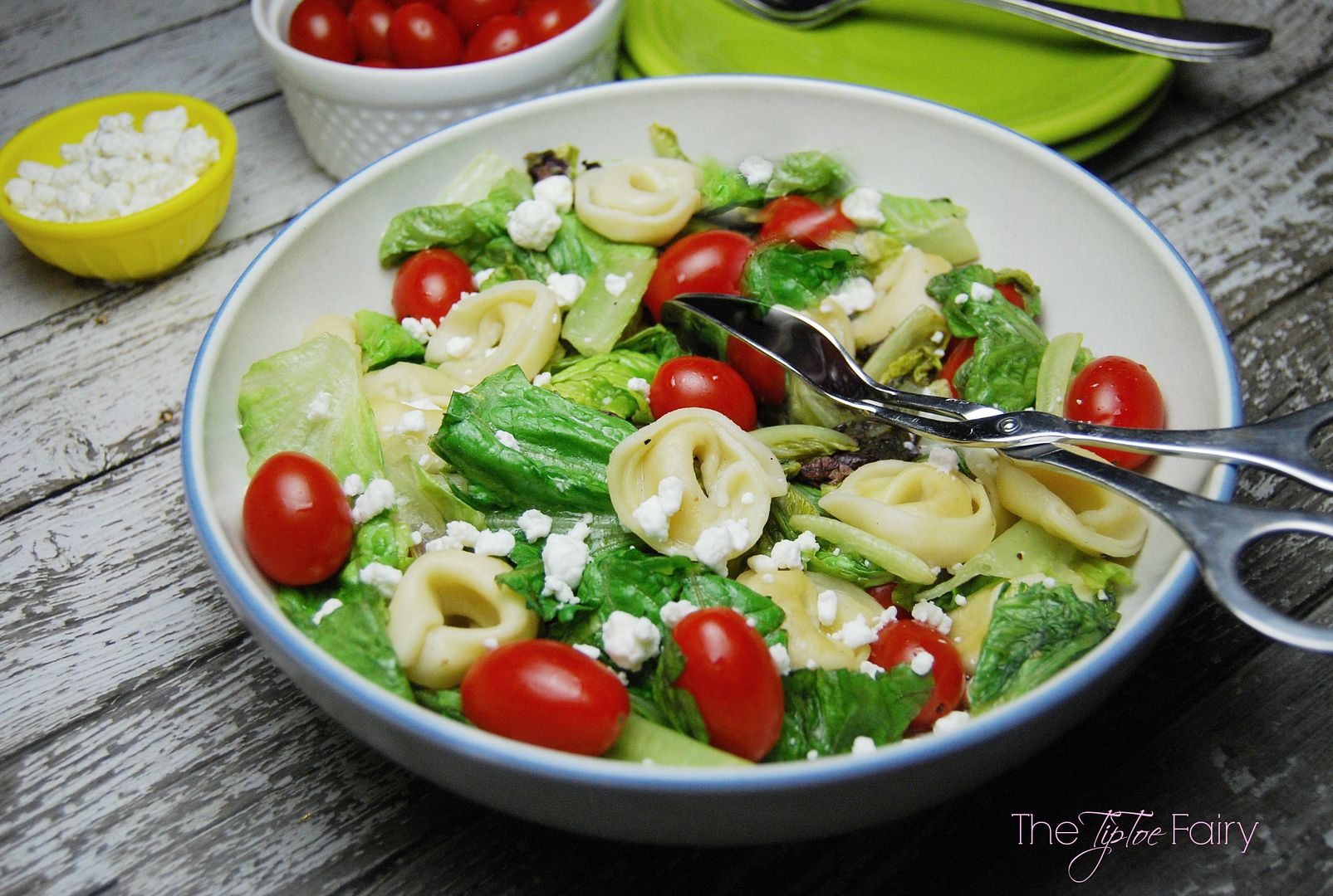 Hot Tortellini Salad - made with 3-ingredient vinaigrette and wilted into a hot salad | The TipToe Fairy #MC #Sponsored #PastaFits #saladrecipes