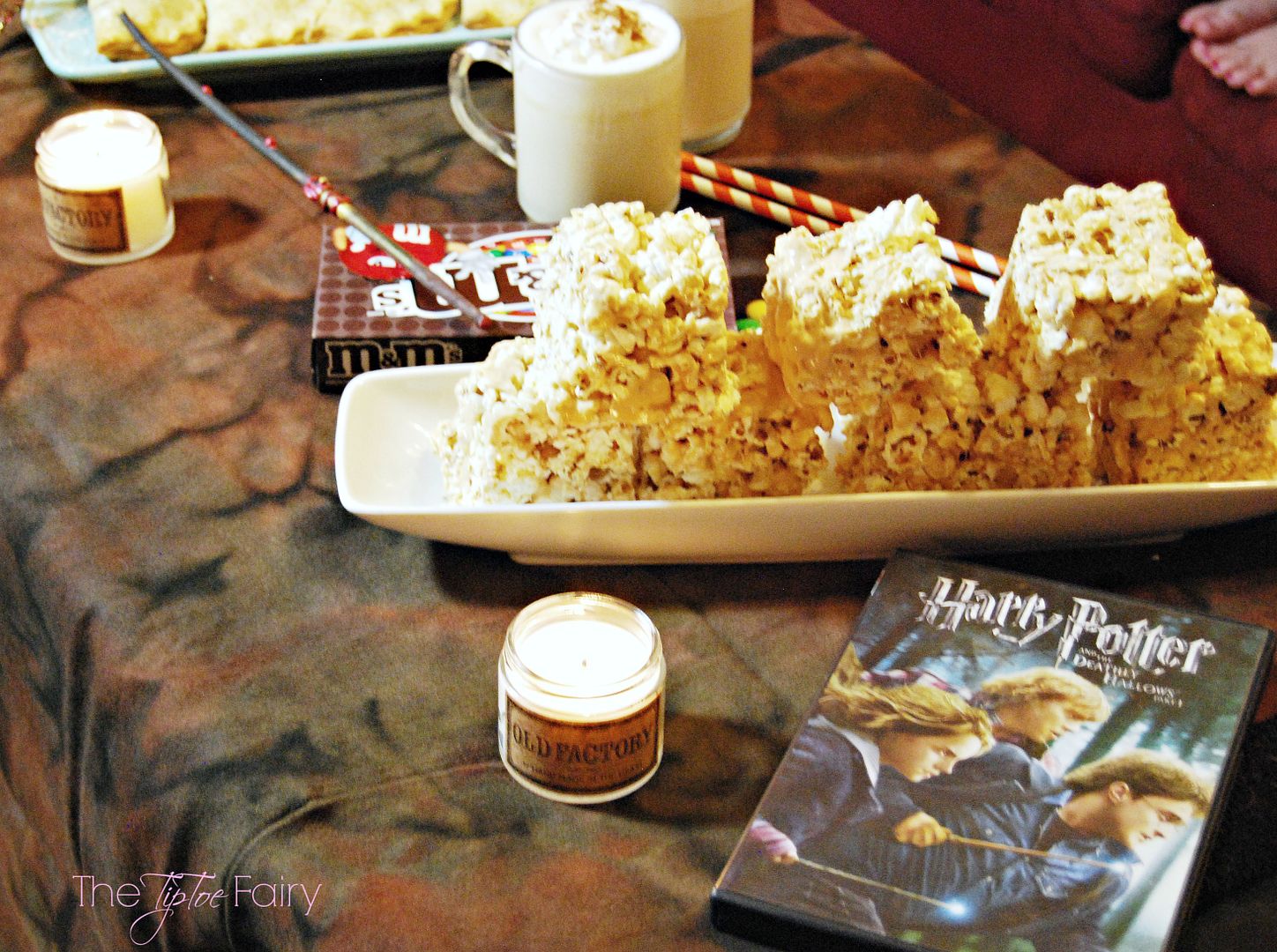 Butter Beer Popcorn with Harry Potter movie night