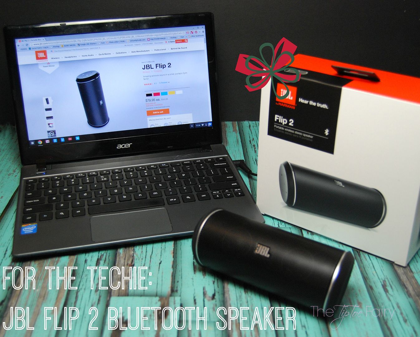 Flip 2 JBL Bluetooth speaker -- A perfect gift for a techie! And, it's on sale through 11/22! Or win 1 of 30 Bluetooth speakers in the giveaway! | The TipToe Fairy #GiftingAudio #ad #techgifts