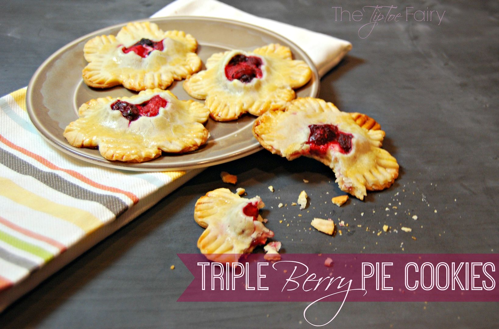 Triple Berry Pie Cookies | The TipToe Fairy