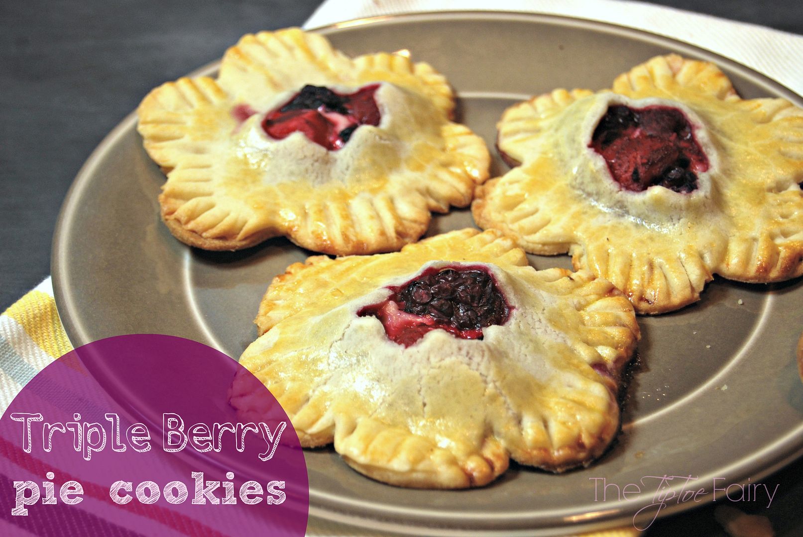 Triple Berry Pie Cookies | The TipToe Fairy