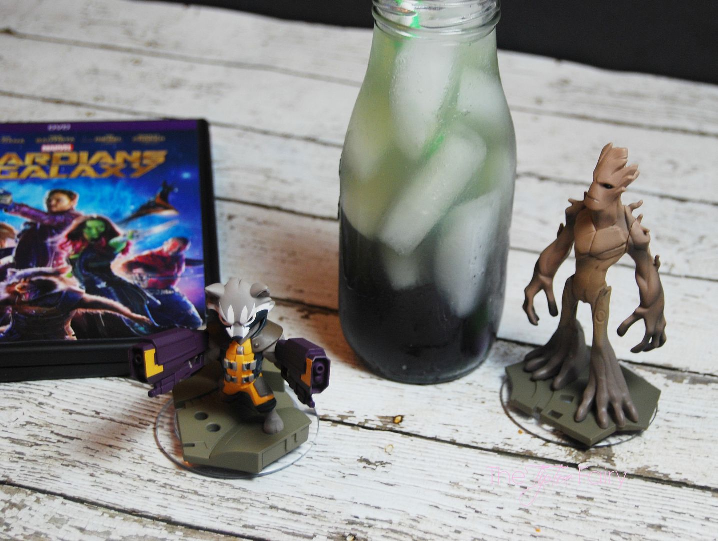 Guardians of the Galaxy Theme Family Movie Night with Groot grilled turkey and cheese sandwiches and layered Gamora drinks | THe TipToe Fairy #OwntheGalaxy #ad