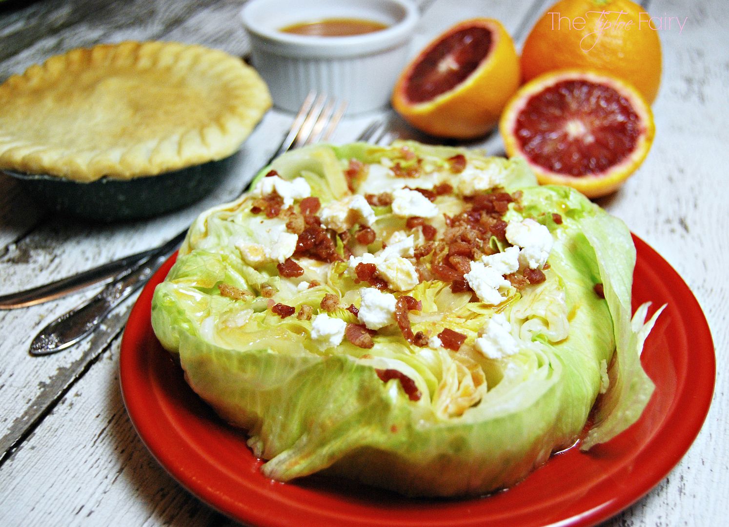 Blood Orange Vinaigrette Dressing with Disk Salad - Better than a wedge salad! | The TipToe Fairy #ad #EasyAsPotPie