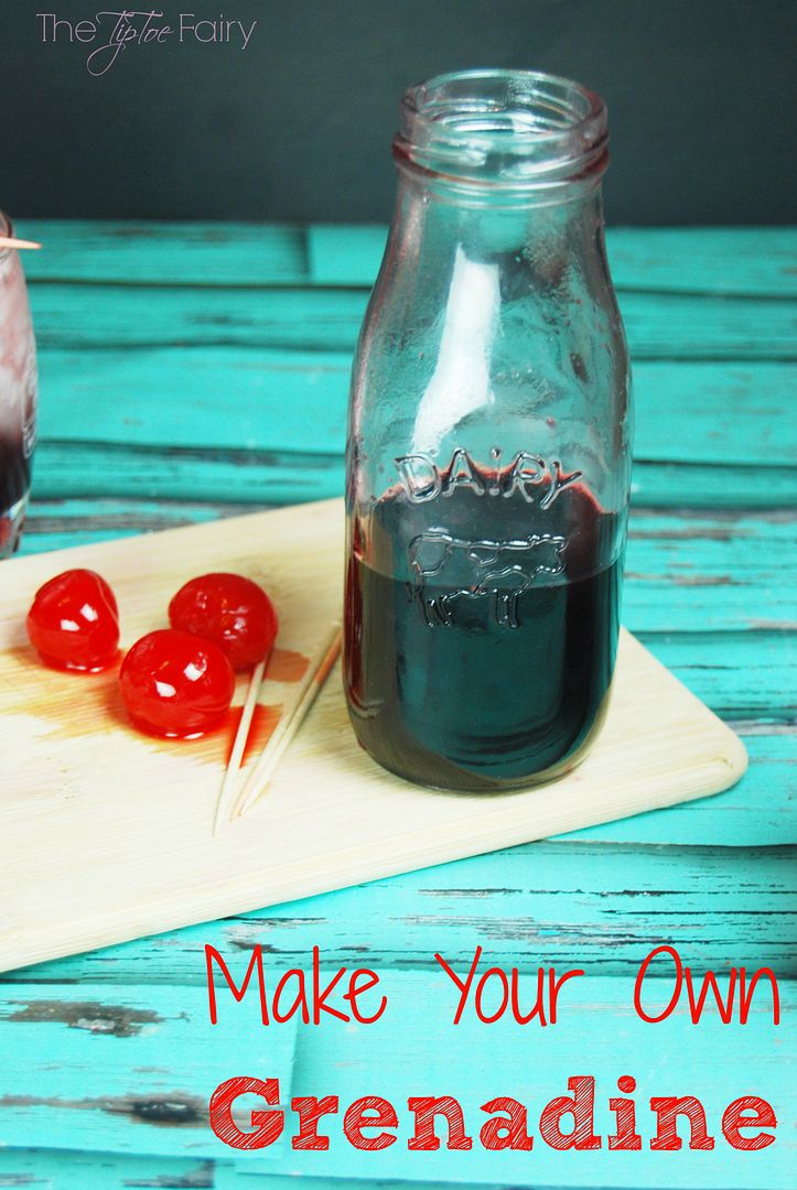 Cherry Bomb Skinny Cocktail - A grown up kinda Shirley Temple drink perfect for Valentine's Day with your sweetie.  With homemade skinny grenadine and limeade vodka! Learn how to make your own Grenadine! It's so easy! | The TipToe Fairy #drinks #cocktails