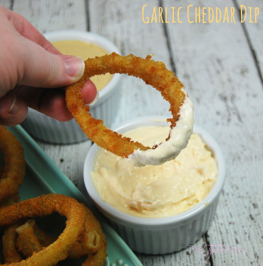 Alexia Onion Rings with Garlic Cheddar Dip and Pickle Dip! | The TipToe Fairy #GameTimeGrub #ad