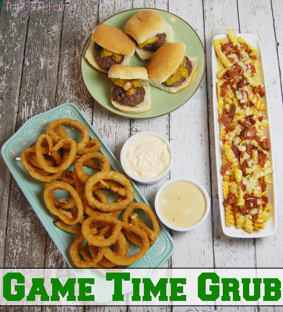 Check out our favorite Game Time Grub with our favorite dips for french fries and onion rings! | The TipToe Fairy #GameTimeGrub #ad