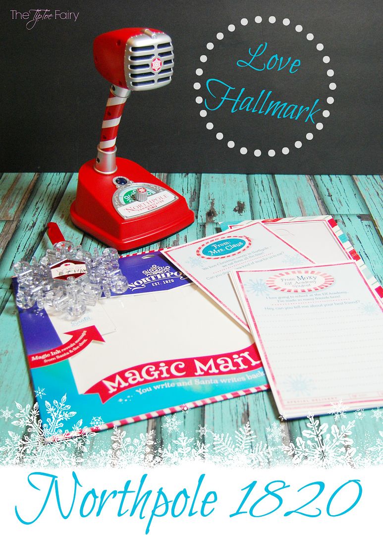 Love Hallmark sent us some wonderful gifts from the Northpole 1820 line - Northpole Communicator Interactive Microphone, Find me Santa! Snowflake ornament, and Santa's Magic Mail Stationary | The TipToe Fairy #Northpole #Hallmark