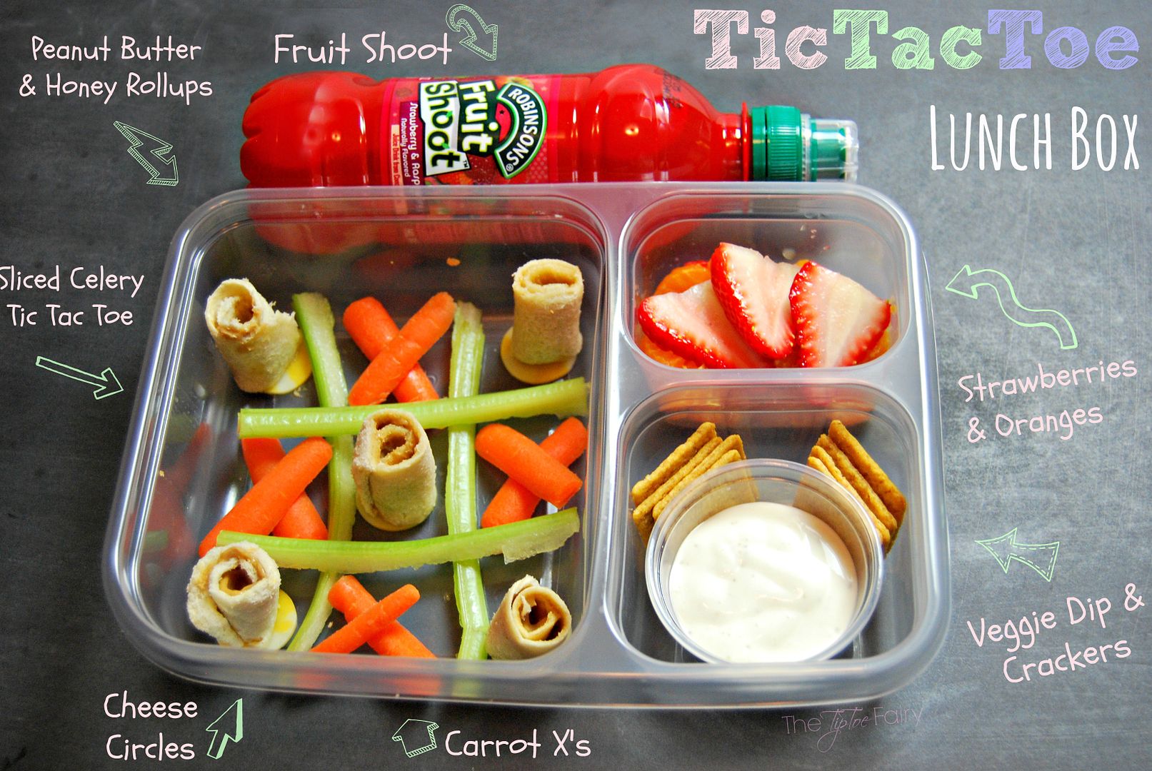Tic Tac Toe Lunch Box | The TipToe Fairy #FuelYourImagination #FruitShoot