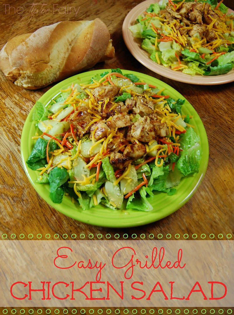 Easy Grilled Chicken Salad with Citrus Balsamic Vinaigrette #TysonMovieTicket #shop | The TipToe Fairy