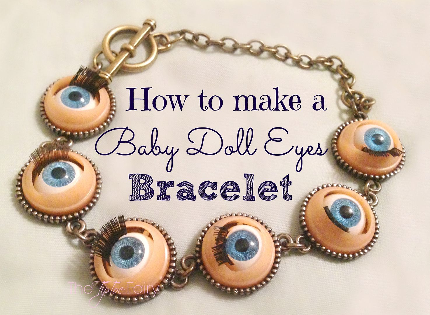 Baby Doll Eyes Bracelet | The TipToe Fairy #tutorial #jewelry #bracelettutorial