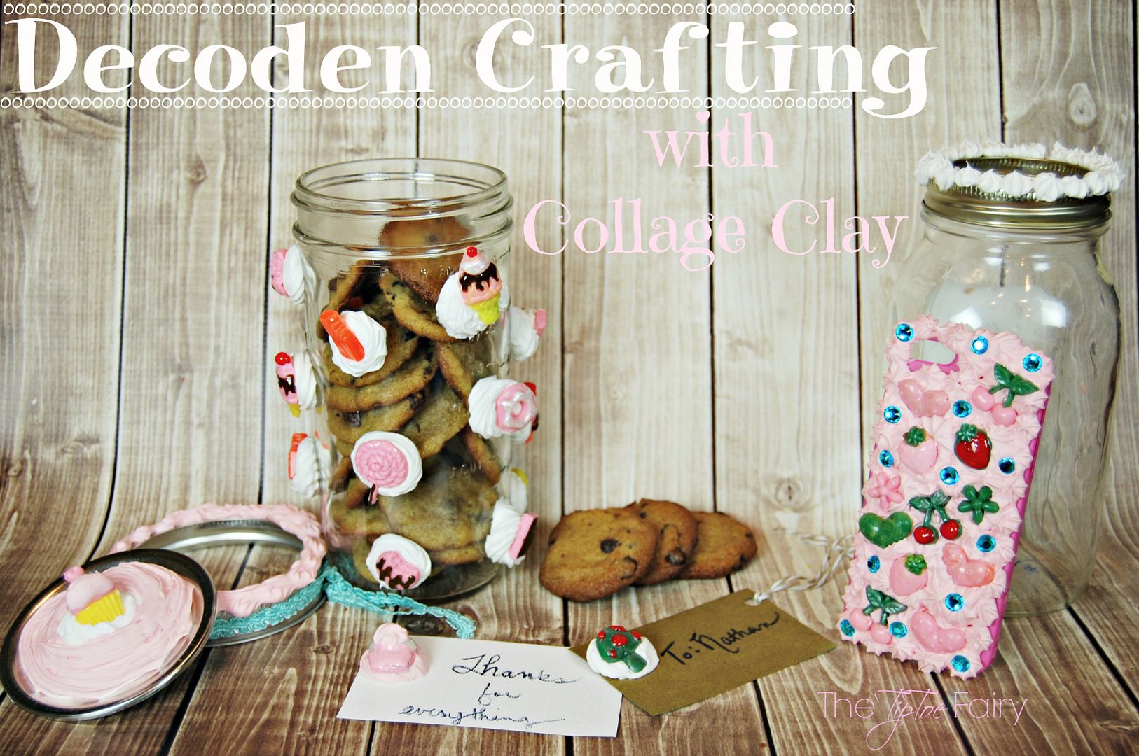 Mod Podge Decoden Cookie Jar & Phone Case Tutorial | The TipToe Fairy #plaidcrafts #modpodge