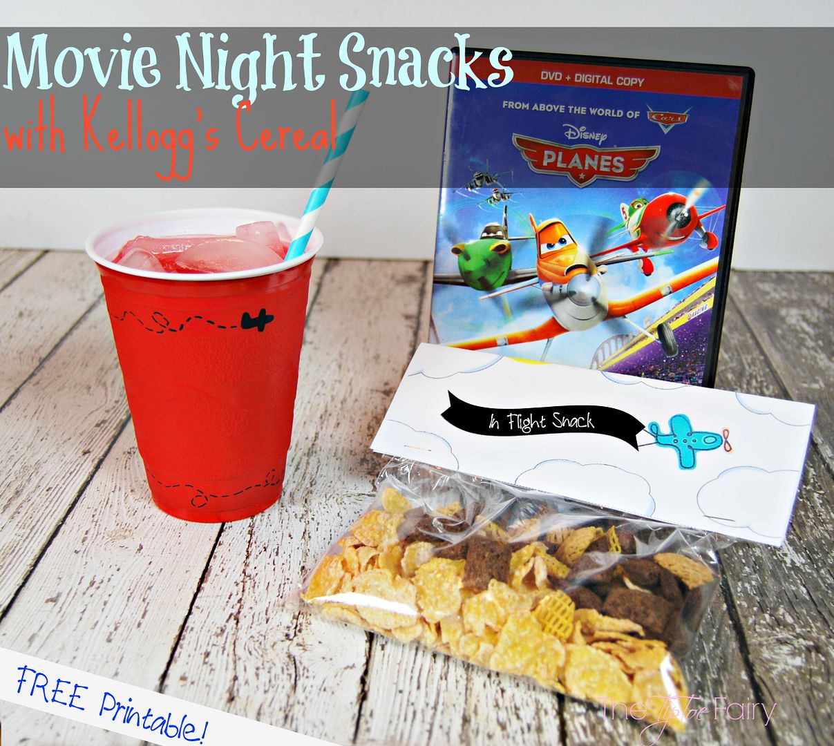 Movie Night Snacks with Kellogg's Cereal | The TipToe Fairy #GoodNightSnack #shop #cbias #freeprintable