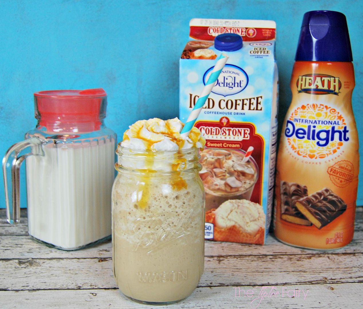 #IcedDelight Sweet Toffee Cream Frozen Coffee | The TipToe Fairy #coffeedrinks #coffeerecipes