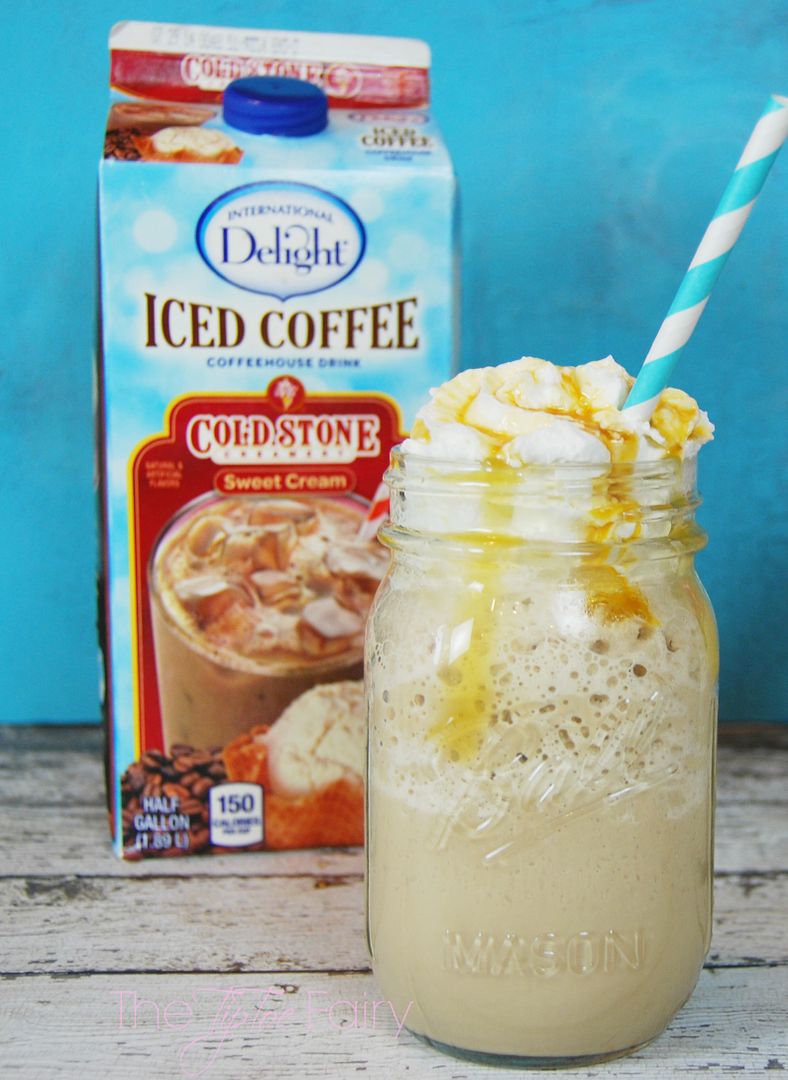 #IcedDelight Sweet Toffee Cream Frozen Coffee | The TipToe Fairy #coffeedrinks #coffeerecipes