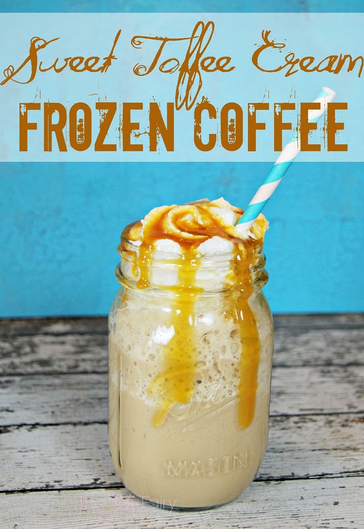 IcedDelight Sweet Toffee Cream Frozen Coffee | The TipToe Fairy #coffeedrinks #coffeerecipes