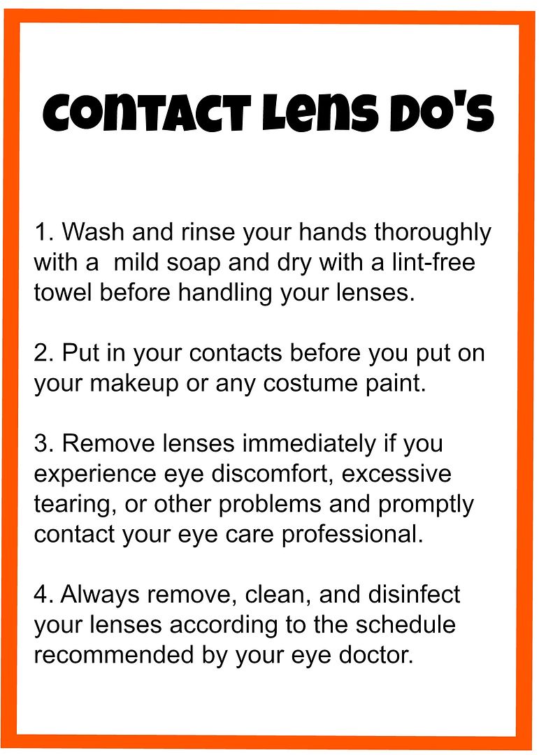 Do's & Don'ts of Contact Lens Care | The TipToe Fairy #contacts #contactlenscare #halloween #cosmeticcontacts