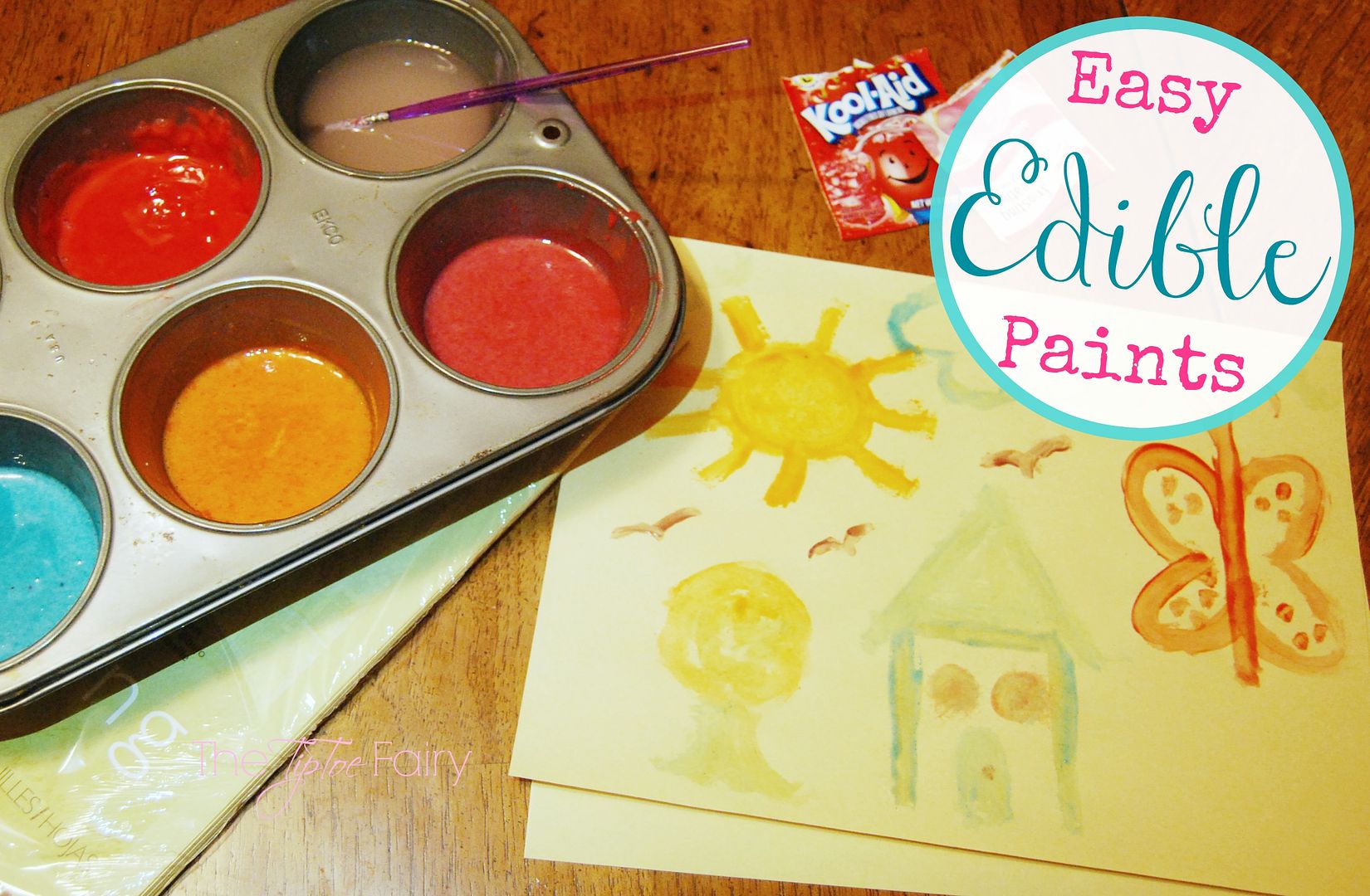 Easy Edible Paints | The TipToe Fairy #edible #crafts #paint #kidsactivities