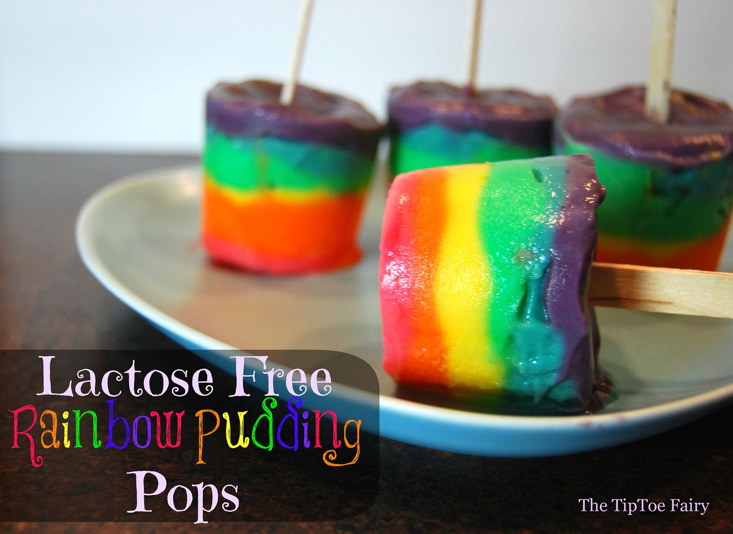 Lactose Free Rainbow Pudding Pops