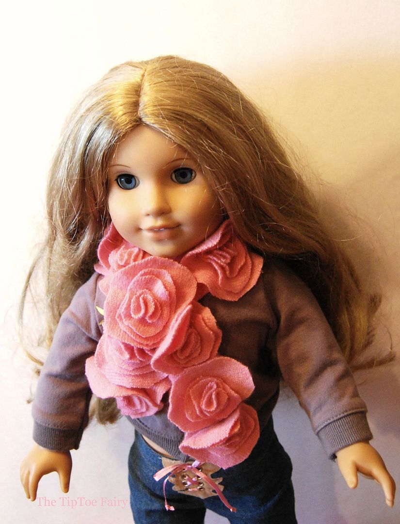 American Girl Flower Scarf Tutorial